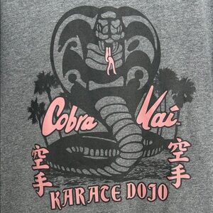 Old Navy Gray Cobra Kai Karate Dojo Tee size kids L 10-12